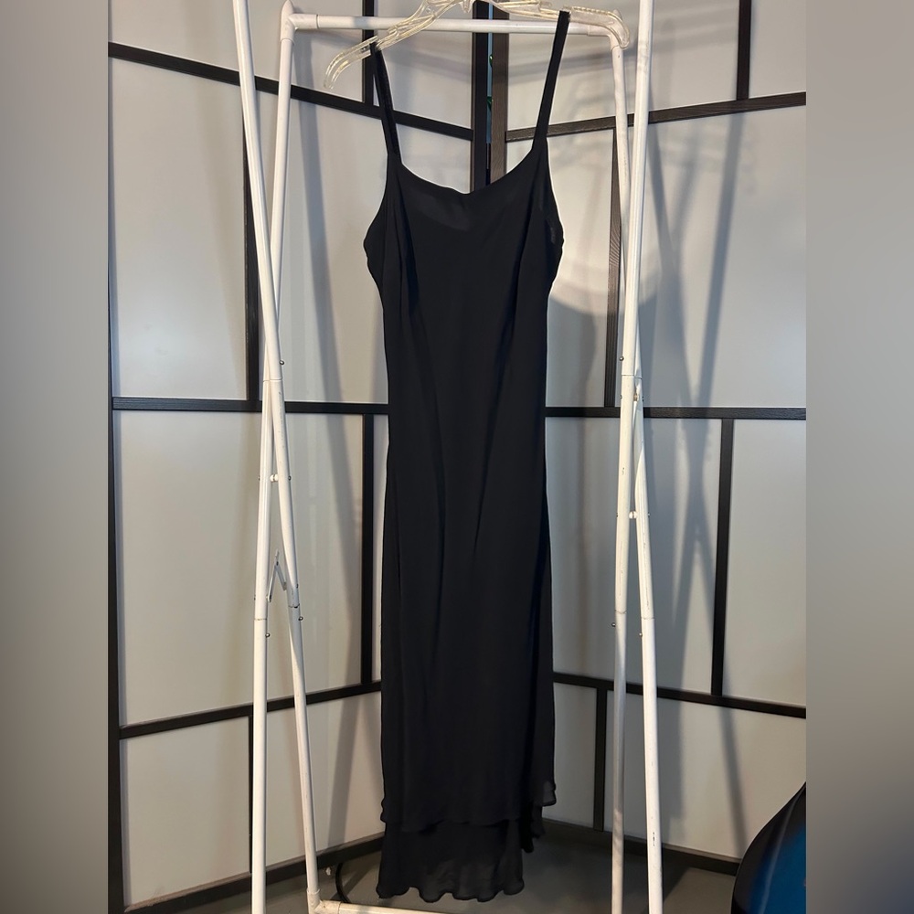 Donna Ricco Medium Asymmetric Black Dress